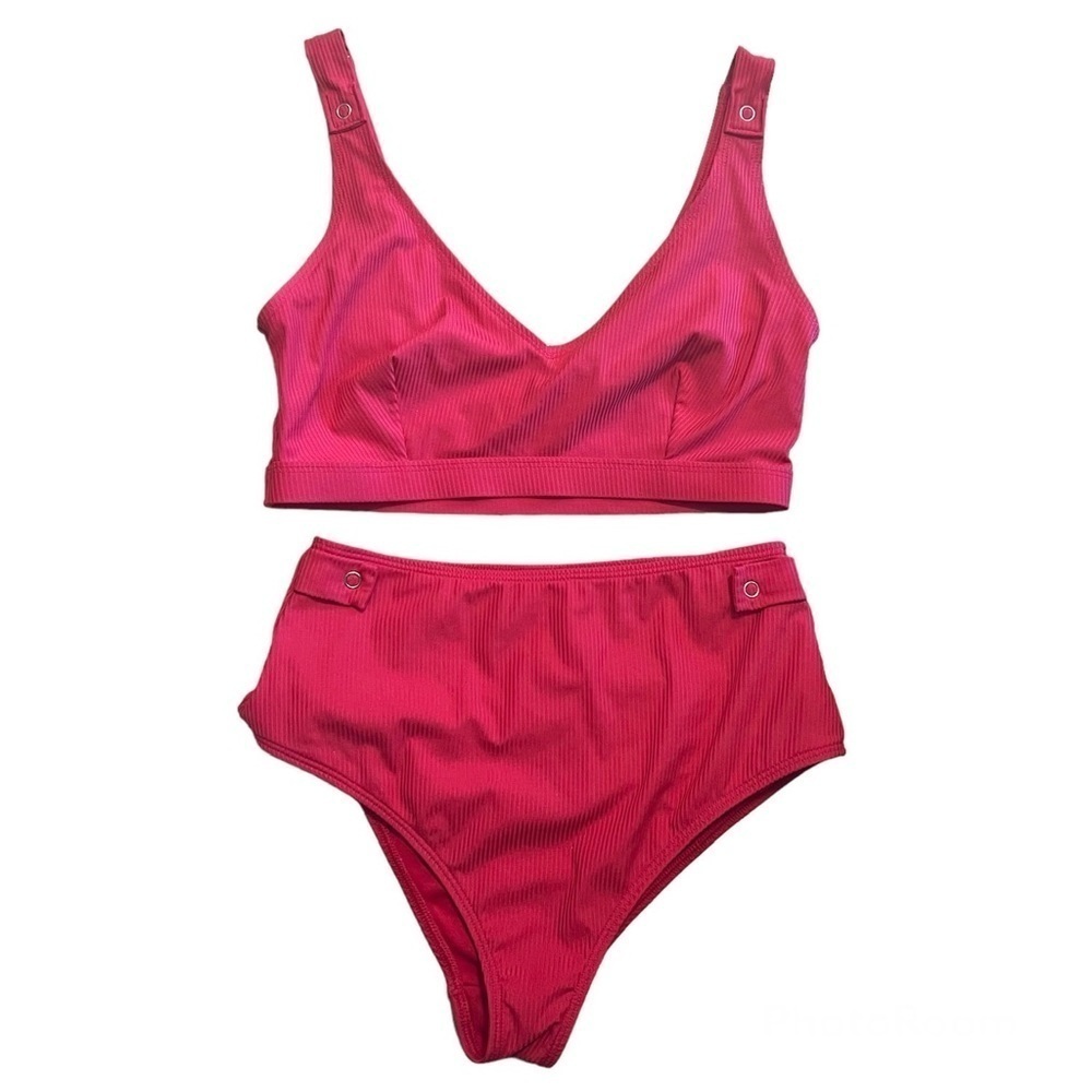 ASOS Red High Waisted Bikini Set
